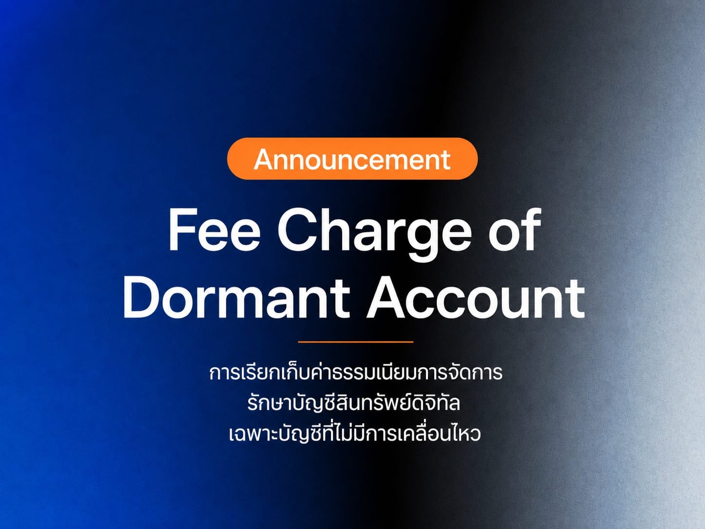 Maintenance Fee for Dormant Accounts and Expired KYC/KYB